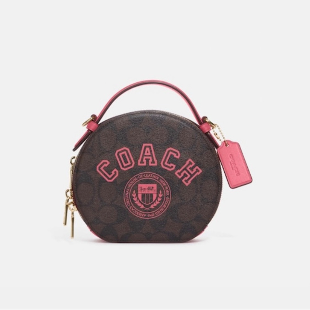 New Coach Canteen Crossbody In Signature Canvas Varsity Motif Combo